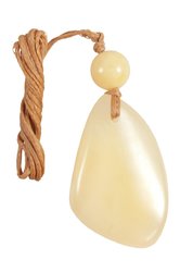 Stone pendant with amber ball