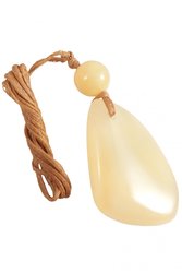 Stone pendant with amber ball