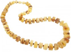 Polished amber beads