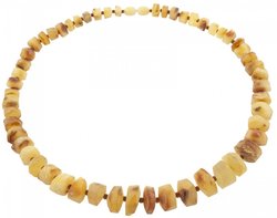 Polished amber beads