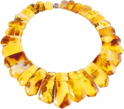 Amber necklace in honey shades “Cleopatra”