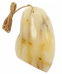 Amber pendant on a wax rope
