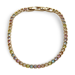 Rainbow Tennis bracelet with zircons