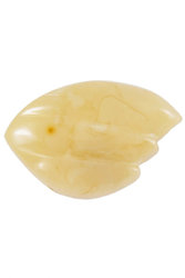 Carved amber brooch “Angel Wing”