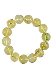Bracelet made of greenish amber beads