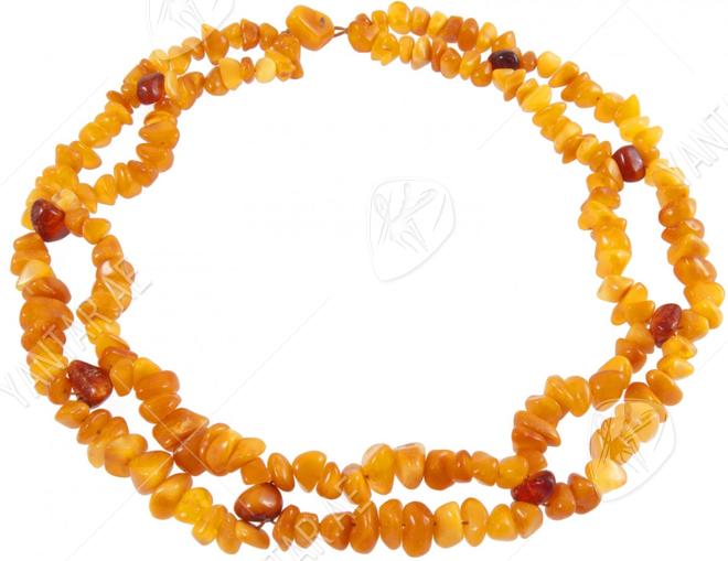 Openwork beads made of amber stones