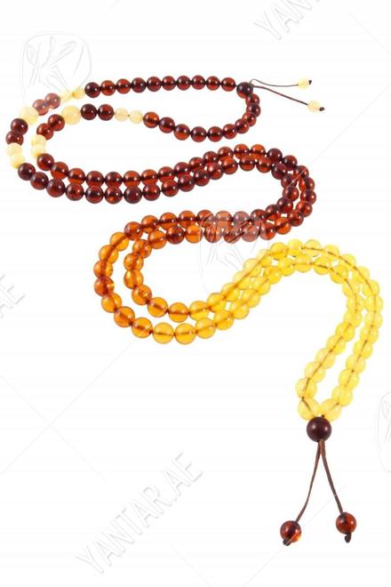 Prayer beads with gradient color transition