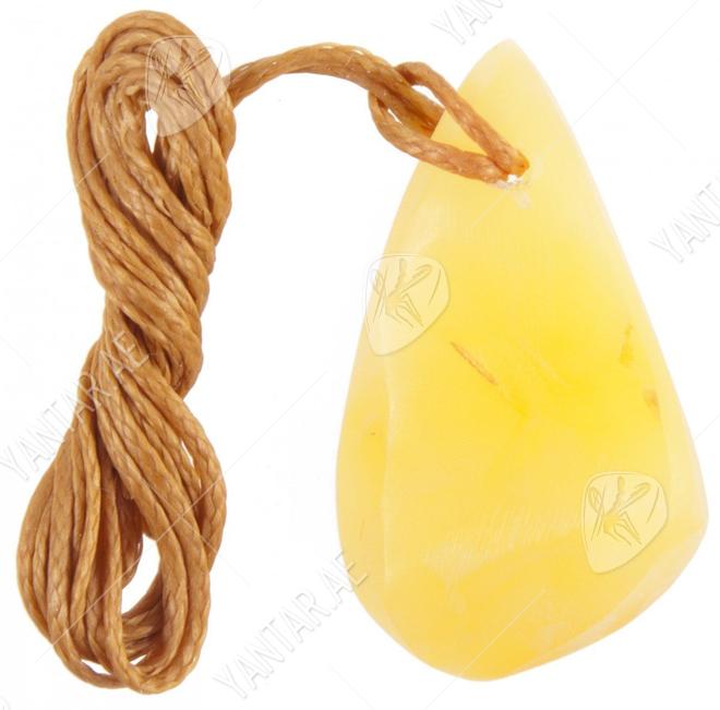 Amber polished pendant (medicinal) “Sunny”
