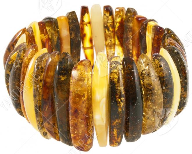 Bracelet made of multi-colored amber stones “Cleopatra”