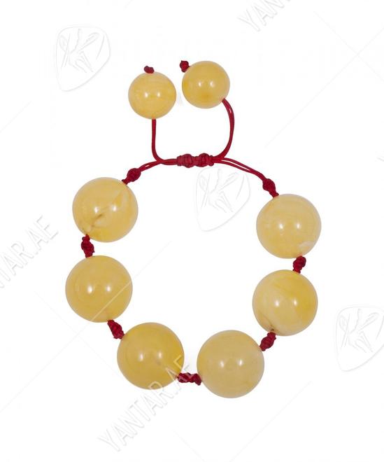 Shamballa bracelet made of amber balls