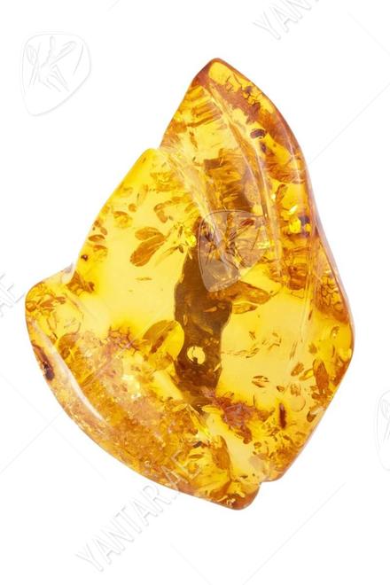 Amber brooch made of translucent amber