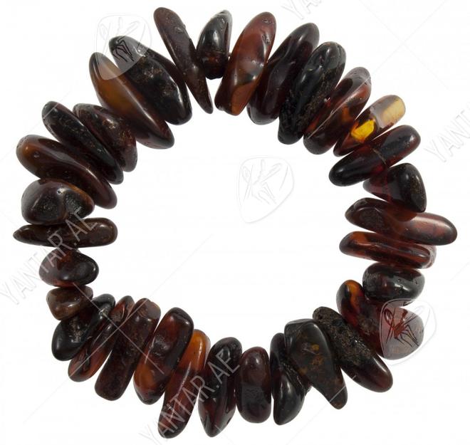 Bracelet made of dark amber stones