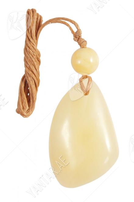 Stone pendant with amber ball