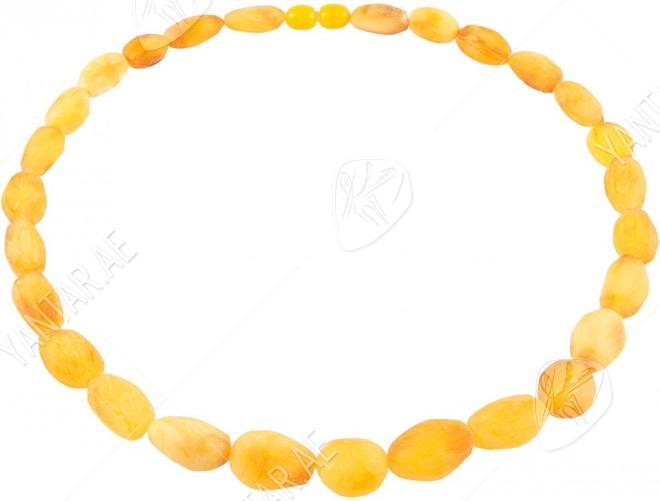 Beads made of light polished amber “Grapes”
