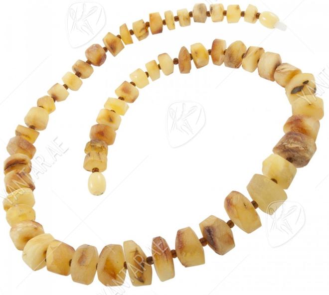 Polished amber beads