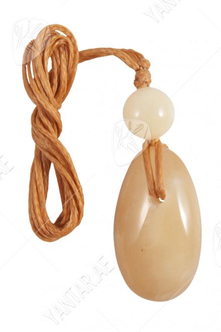 Drop-shaped amber pendant