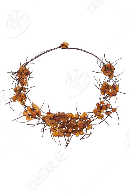 Amber beads “Grass”