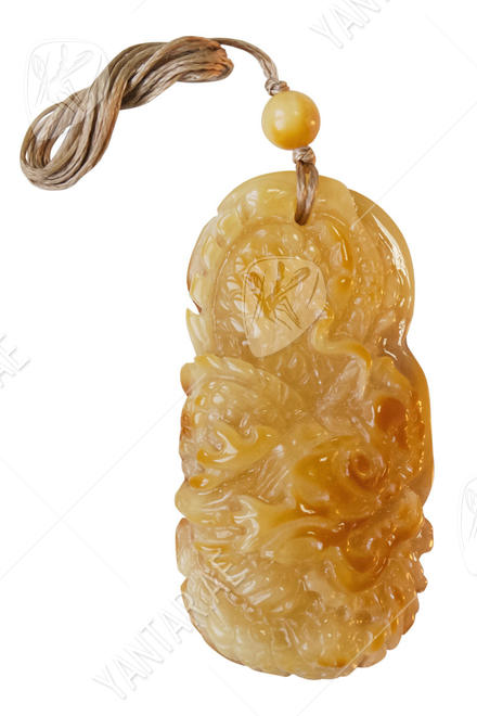 Amber pendant on a cord “Dragon”