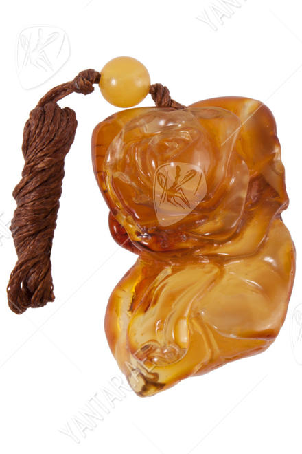 Amber pendant "Rose"