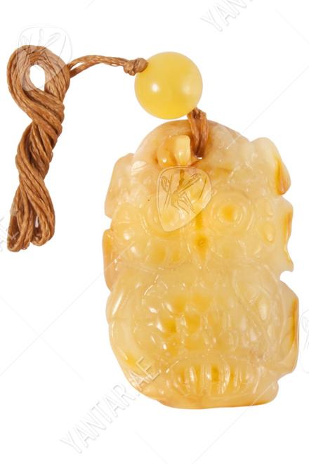 Amber pendant "Owl"