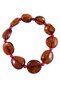Bracelet made of amber stones-coins with beads