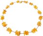Medicinal beads with polished amber stones