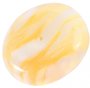 Polished amber pendant with texture