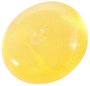 Pendant made of polished translucent amber in the shape of a donut