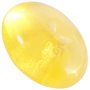 Pendant made of polished translucent amber in the shape of a donut