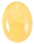 Pendant made of polished amber in a voluminous oval shape