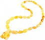 Amber beads “Autumn leaf”