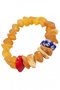 Amber bracelet with decorative inserts made of Indian ceramics