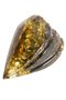 Relief amber brooch