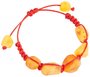 Amber amulet bracelet with red thread