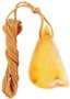 Polished amber pendant (medicinal) triangular shape