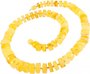 Beads made of light amber donut stones