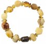 Bracelet made of multi-colored amber