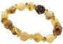 Bracelet made of multi-colored amber