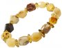 Bracelet made of multi-colored amber