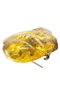 Brooch made of solid light amber