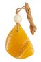 Pendant with stone and amber ball
