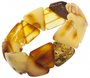 Bracelet made of triangular amber stones