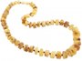 Polished amber beads