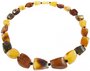 Beads made of multi-colored amber stones