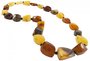 Beads made of multi-colored amber stones