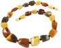 Beads made of multi-colored amber stones