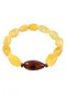 Amber bracelet "Grapes" with contrasting insert
