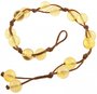Bracelet made of amber balls on a rope