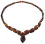 Bead necklace made of dark amber
