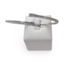 Silver bracelet with zircons
